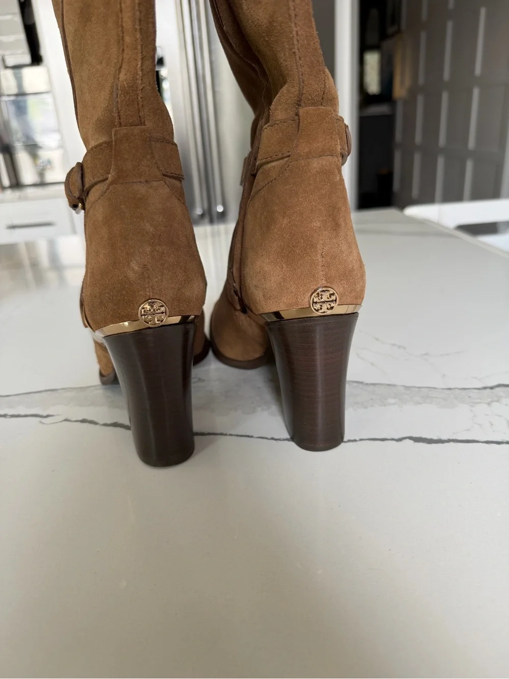 Tory Burch Suede Knee-High Boots, size 9